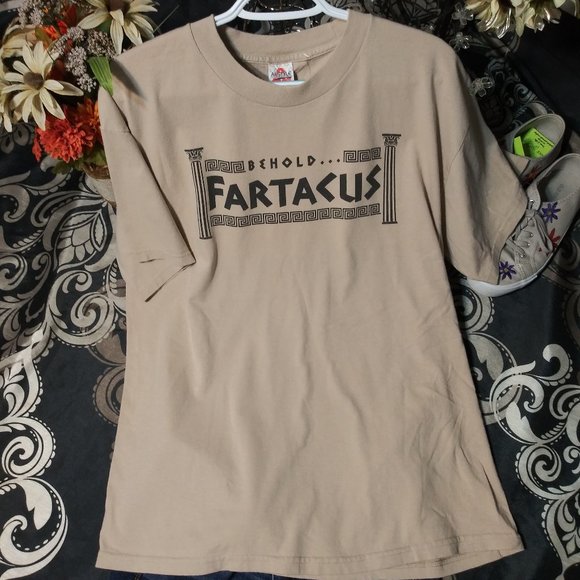 728  Two Size Large Fartacus & South Car Tee Shirt - Picture 2 of 6